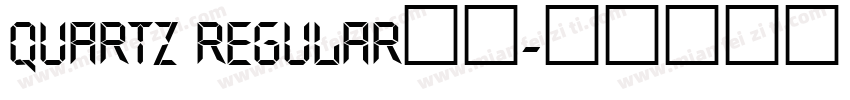 Quartz Regular字体字体转换